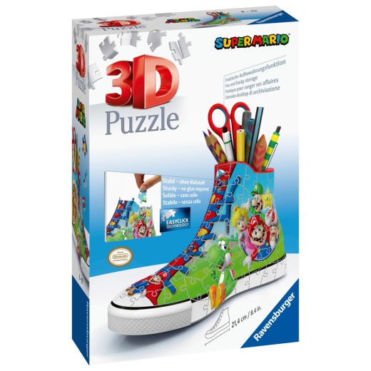 Ravensburger 3D Super Mario Sneaker Blyantkop 112 Brikker i gruppen PUSLESPIL / 3D puslespil hos Spelexperten (10311267)