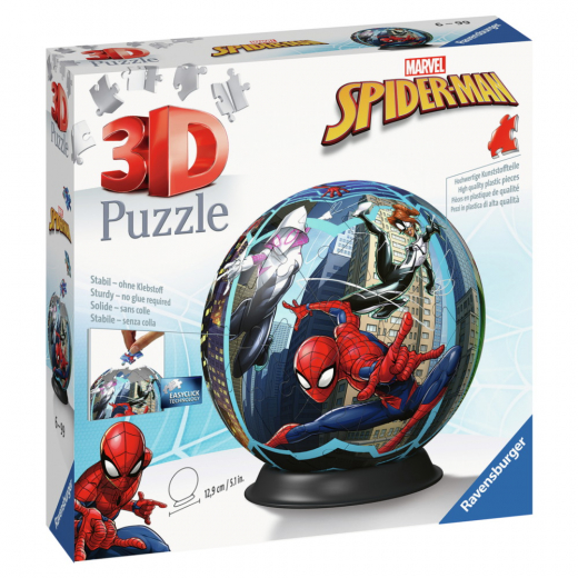 Ravensburger 3D Spider-Man Ball 72 Brikker i gruppen PUSLESPIL / 3D puslespil hos Spelexperten (10311563)