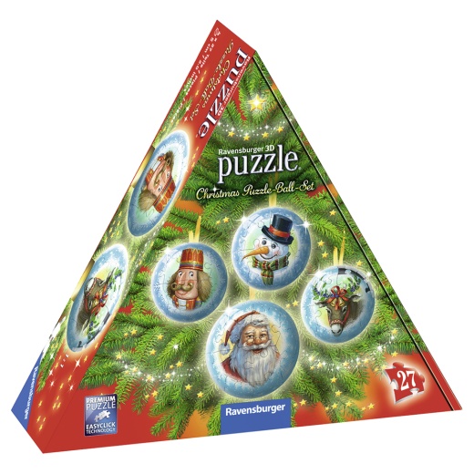 Ravensburger 3D Christmas Puzzle-Ball-Set 4x27 Brikker i gruppen  hos Spelexperten (10311678)