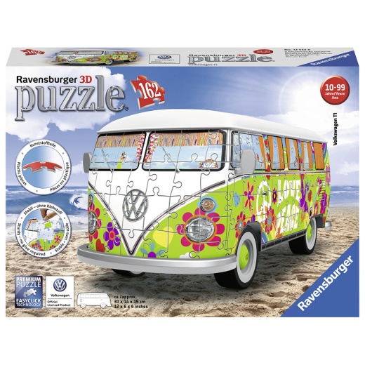 Ravensburger 3D VW T1 Hippie Style 162 brikker i gruppen  hos Spelexperten (10312532)