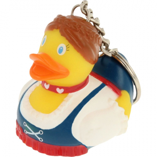 Nøglering - Bayersk gummiand kvinde i gruppen LEGETØJ / Sjove gadgets / Rubber-Ducks hos Spelexperten (103136)