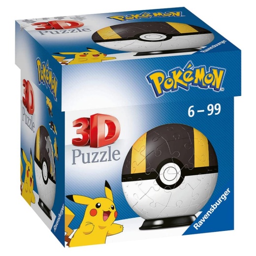 Ravensburger 3D Pokémon Pokeball Sort 55 Brikker i gruppen PUSLESPIL / 3D puslespil hos Spelexperten (10382722S)