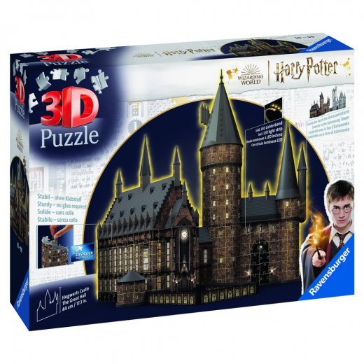 Ravensburger 3D: Hogwarts Castle Great Hall Night Edition 540 Brikker i gruppen PUSLESPIL / 3D puslespil hos Spelexperten (10411550)