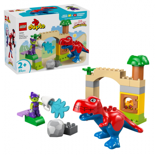 LEGO Duplo - Spidey-Rex-dinosaur mod Green Goblin i gruppen LEGETØJ / LEGO / LEGO Duplo hos Spelexperten (10463)