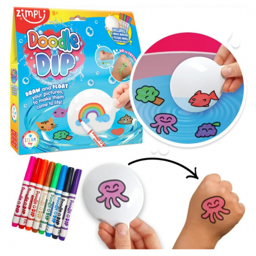 Zimpli Kids Tegnesæt Doodle N Dip i gruppen LEGETØJ / Børne- & baby / Bade hos Spelexperten (105953088)