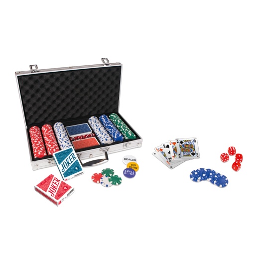 Joker Poker Set 300 Aluminium i gruppen SELSKABSSPIL / Poker & casino / Pokersæt hos Spelexperten (106010337)