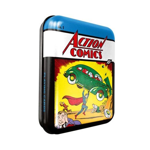 Playing Cards DC Comics Tins Action Comics #1 Box i gruppen SELSKABSSPIL / Poker & casino / Design hos Spelexperten (108225924)