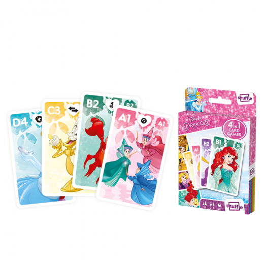 Shuffle - Kortspil Disney Princess 4 i 1 i gruppen  hos Spelexperten (108458992)