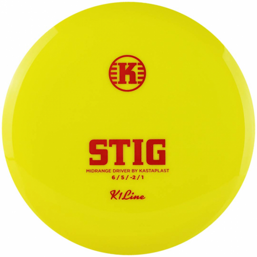 Kastaplast K1 Stig Yellow i gruppen UDENDØRSSPIL / Disc Golf & frisbee / Midrange hos Spelexperten (108861)