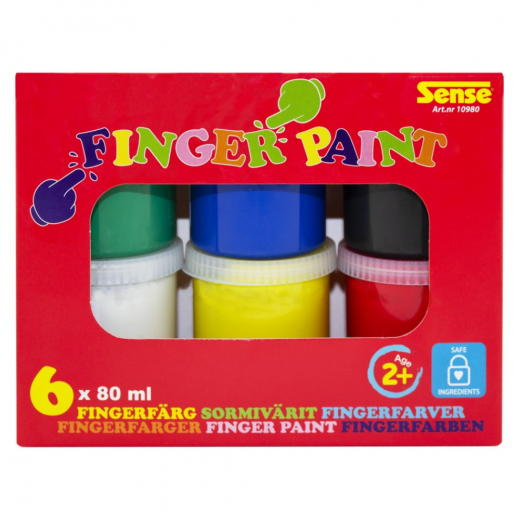 Sense - Fingerfarver 6-Pak i gruppen LEGETØJ / Skab & mal hos Spelexperten (10980SEN)