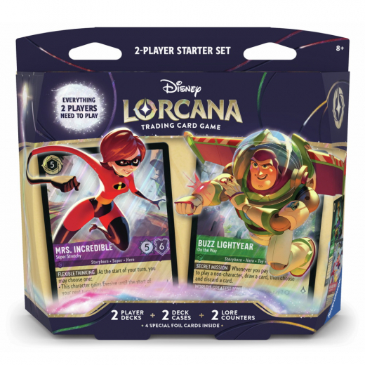 Disney Lorcana TCG: Wilds Unknown Two Player Starter Set i gruppen SELSKABSSPIL / Kortspil hos Spelexperten (11090018)