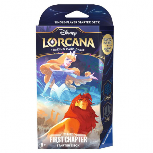 Disney Lorcana TCG: The First Chapter Starter Deck - Sapphire & Steel i gruppen SELSKABSSPIL / Kortspil hos Spelexperten (11098189-B)