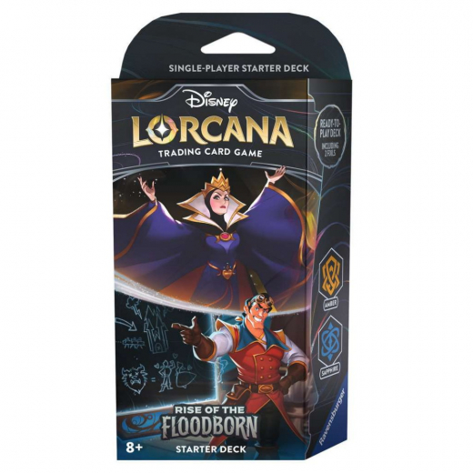 Disney Lorcana TCG: Rise of the Floodborn Starter Deck - Amber & Sapphire i gruppen SELSKABSSPIL / Kortspil hos Spelexperten (11098264-A)