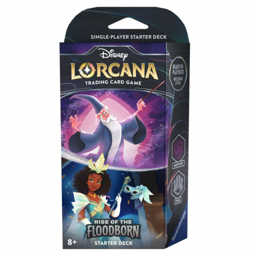 Disney Lorcana TCG: Rise of the Floodborn Starter Deck - Amethyst & Steel i gruppen SELSKABSSPIL / Kortspil hos Spelexperten (11098264-B)