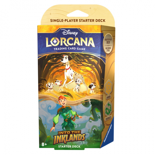 Disney Lorcana TCG: Into the Inklands Starter Deck - Amber & Emerald i gruppen SELSKABSSPIL / Kortspil hos Spelexperten (11098305-A)