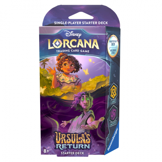 Disney Lorcana TCG: Ursula's Return Starter Deck - Amber & Amethyst i gruppen SELSKABSSPIL / Kortspil hos Spelexperten (11098327-MB)