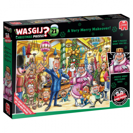 Wasgij? Christmas #21 - A Very Merry Makeover! 1000 Brikker i gruppen PUSLESPIL / Wasgij hos Spelexperten (1110100510)