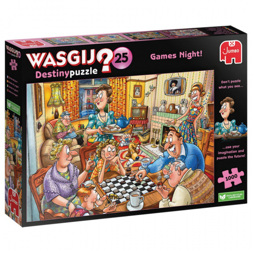 Wasgij? Destiny #25 - Games Night! 1000 Brikker i gruppen PUSLESPIL / Wasgij hos Spelexperten (1110100594)