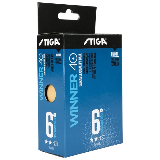 Stiga Winner 40+ 6-pack ball Orange i gruppen  hos Spelexperten (1111-2403-06)