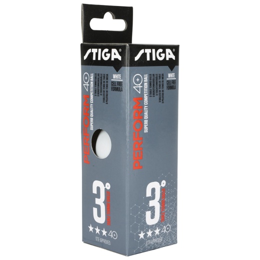 Stiga Perform 40+ 3-pack Balls White i gruppen SPILLEBORD / Bordtennis / Tilbehør hos Spelexperten (1113-2110-03)