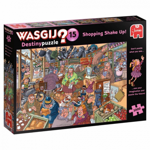 Wasgij? Destiny #15 - Shopping Shake Up! 1000 Brikker i gruppen PUSLESPIL / Wasgij hos Spelexperten (1119800091)