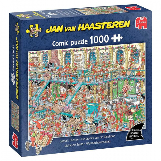 Jan van Haasteren - Santa's Factory 1000 Brikker i gruppen PUSLESPIL / 1000 brikker hos Spelexperten (1119802028)