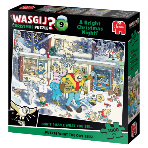 Wasgij? Christmas #9 - A Bright Christmas Night! 1000 Brikker i gruppen PUSLESPIL / 1000 brikker hos Spelexperten (1119802044)