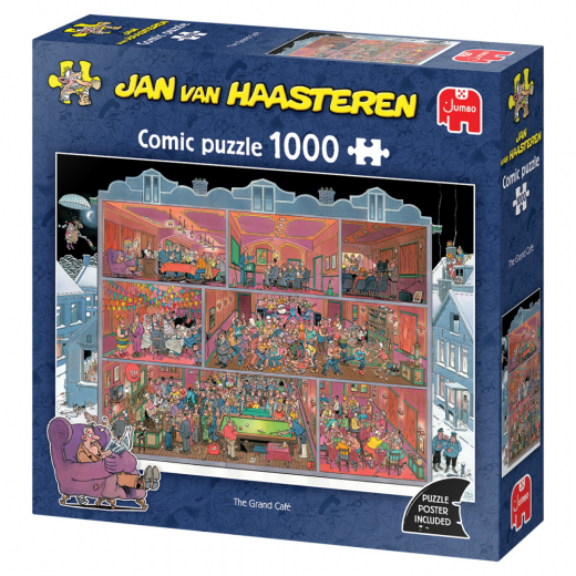 Jan van Haasteren - The Grand Café 1000 Brikker i gruppen PUSLESPIL / 1000 brikker hos Spelexperten (1119802052)