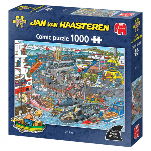 Jan van Haasteren - Sea Port 1000 Brikker i gruppen PUSLESPIL / 1000 brikker hos Spelexperten (1119802056)