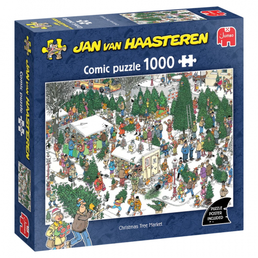 Jan van Haasteren: Christmas Tree Market 1000 Brikker i gruppen PUSLESPIL / Jan van Haasteren hos Spelexperten (1119802218)