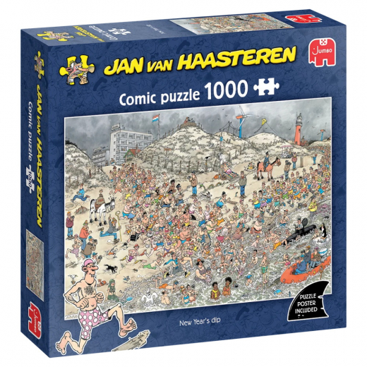Jan van Haasteren: New Year's Dip 1000 Brikker i gruppen PUSLESPIL / Jan van Haasteren hos Spelexperten (1119802219)