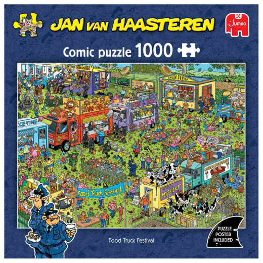 Jan van Haasteren Puslespil: Food Truck Festival 1000 Brikker i gruppen PUSLESPIL / 1000 brikker hos Spelexperten (1119802230)
