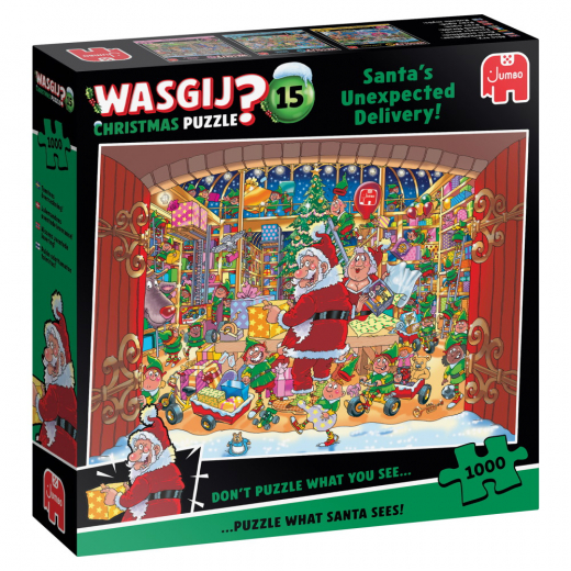 Wasgij? Christmas #15 Santa's Unexpected Delivery! - 1000 Brikker i gruppen PUSLESPIL / 1000 brikker hos Spelexperten (1119802249)