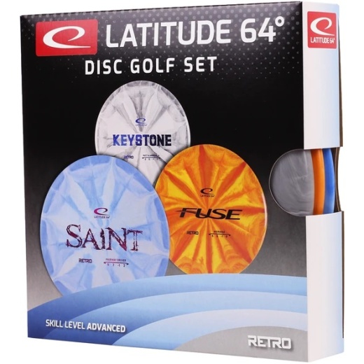Latitude 64° Retro Burst Advanced Disc Golf Set i gruppen UDENDØRSSPIL / Disc Golf & frisbee hos Spelexperten (11563)