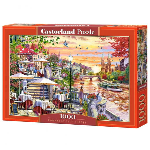 Castorland - Romantic City Sunset 1000 Brikker i gruppen PUSLESPIL / 1000 brikker hos Spelexperten (116785)