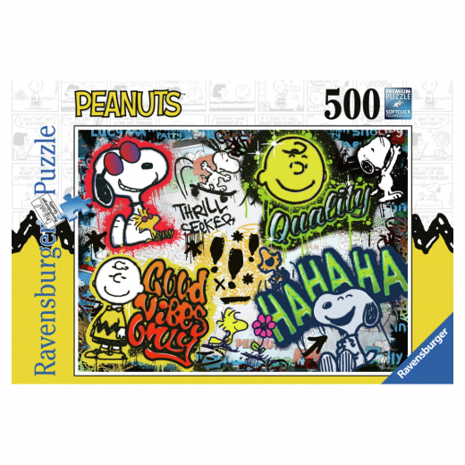 Ravensburger Snoopy Graffiti 500 Brikker i gruppen PUSLESPIL / < 750 brikker hos Spelexperten (12000389)