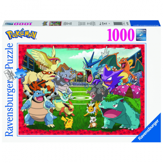 Ravensburger: Pokémon Showdown 1000 Brikker i gruppen PUSLESPIL / 1000 brikker hos Spelexperten (12000628)
