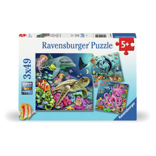 Ravensburger: Under Water 3x49 Brikker i gruppen PUSLESPIL / Puslespil til børn hos Spelexperten (12000859)