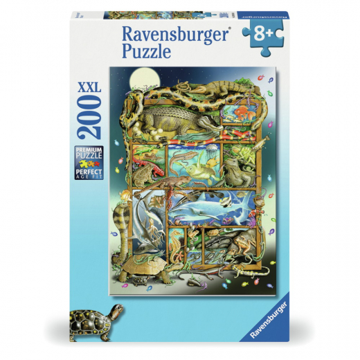 Ravensburger: Fish And Reptile Menagerie 200 XXL Brikker i gruppen PUSLESPIL / Puslespil til børn hos Spelexperten (12000866)