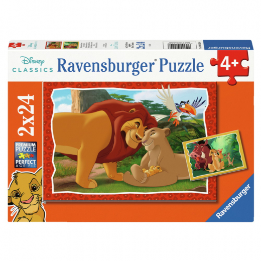 Ravensburger: The Lion King 2x24 Brikker i gruppen PUSLESPIL / Puslespil til børn hos Spelexperten (12001029)
