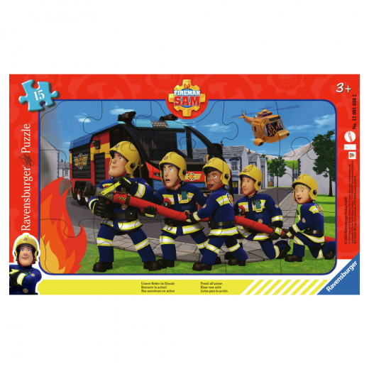 Ravensburger: Fireman Sam Rescuers In Action 15 Brikker i gruppen PUSLESPIL / Puslespil til børn hos Spelexperten (12001030)