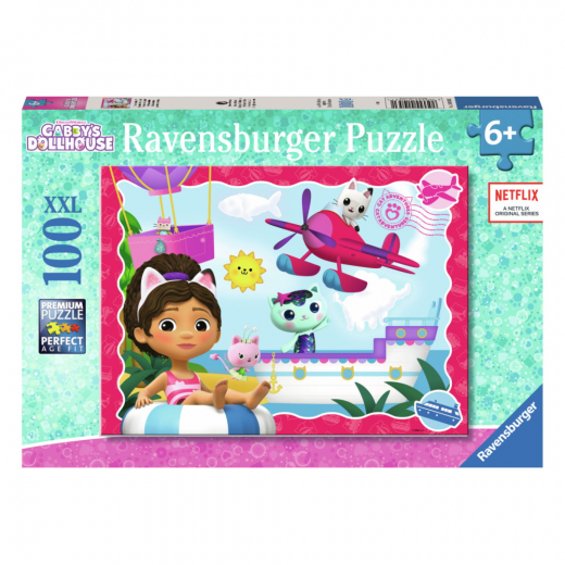 Ravensburger: Gabby's Dollhouse 100 XXL Brikker i gruppen PUSLESPIL / Puslespil til børn hos Spelexperten (12001053)