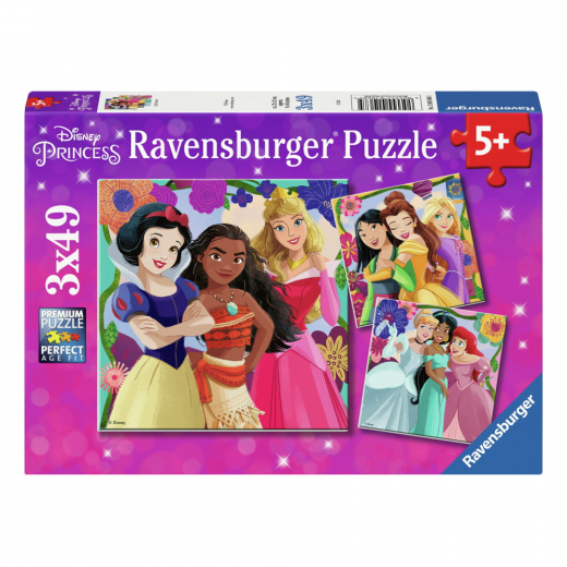 Ravensburger: Disney Princess 3x49 Brikker i gruppen PUSLESPIL / Puslespil til børn hos Spelexperten (12001068)