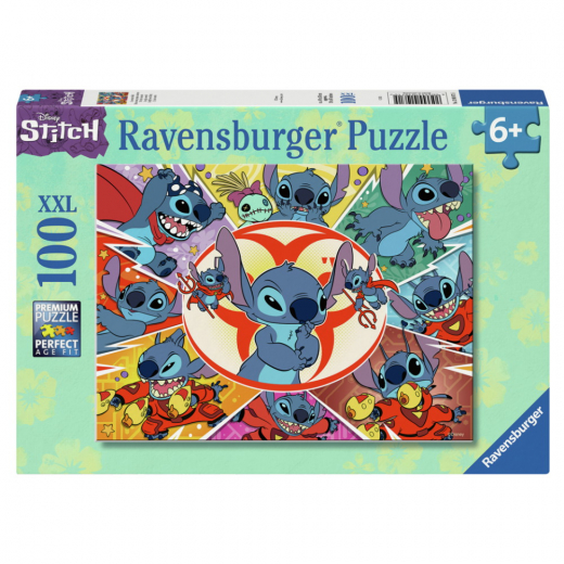 Ravensburger: Disney Stitch 100 XXL Brikker i gruppen PUSLESPIL / Puslespil til børn hos Spelexperten (12001071)