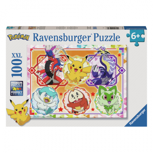 Ravensburger: Pokémon 100 XXL Brikker i gruppen PUSLESPIL / Puslespil til børn hos Spelexperten (12001075)