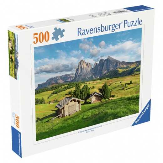 Ravensburger Dolomitenidyll of Siusi 500 Brikker i gruppen PUSLESPIL / < 750 brikker hos Spelexperten (12001383)