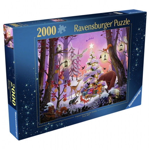 Ravensburger A Woodland Christmas 2000 Brikker i gruppen PUSLESPIL / 2000 brikker > hos Spelexperten (12001417)