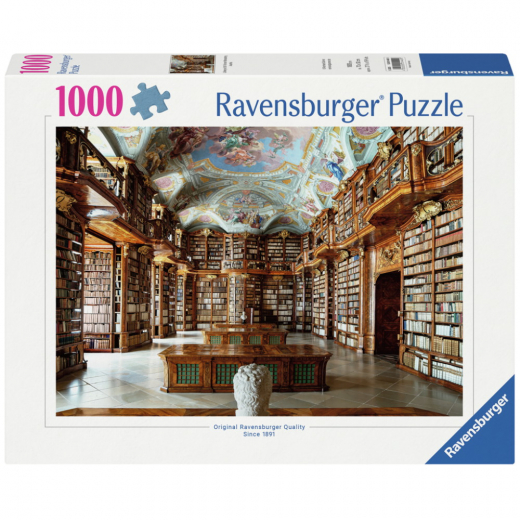 Ravensburger: Library at St. Florian Monastery 1000 Brikker i gruppen PUSLESPIL / 1000 brikker hos Spelexperten (12001440)