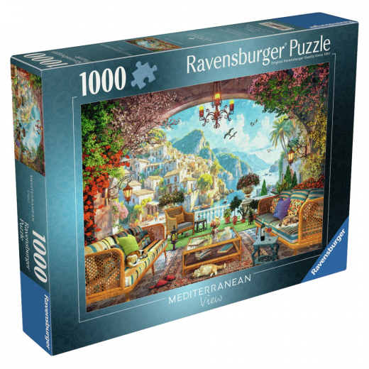 Ravensburger: Mediterranean View 1000 Brikker i gruppen PUSLESPIL / 1000 brikker hos Spelexperten (12001576)