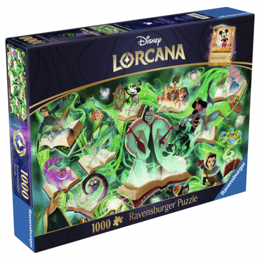 Ravensburger: Disney Lorcana - Glimmers of the Realm: Emerald 1000 Brikker i gruppen PUSLESPIL / 1000 brikker hos Spelexperten (12001623)